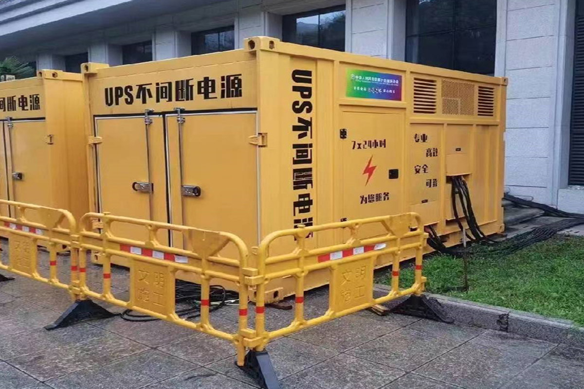松桃发电机租赁施工现场