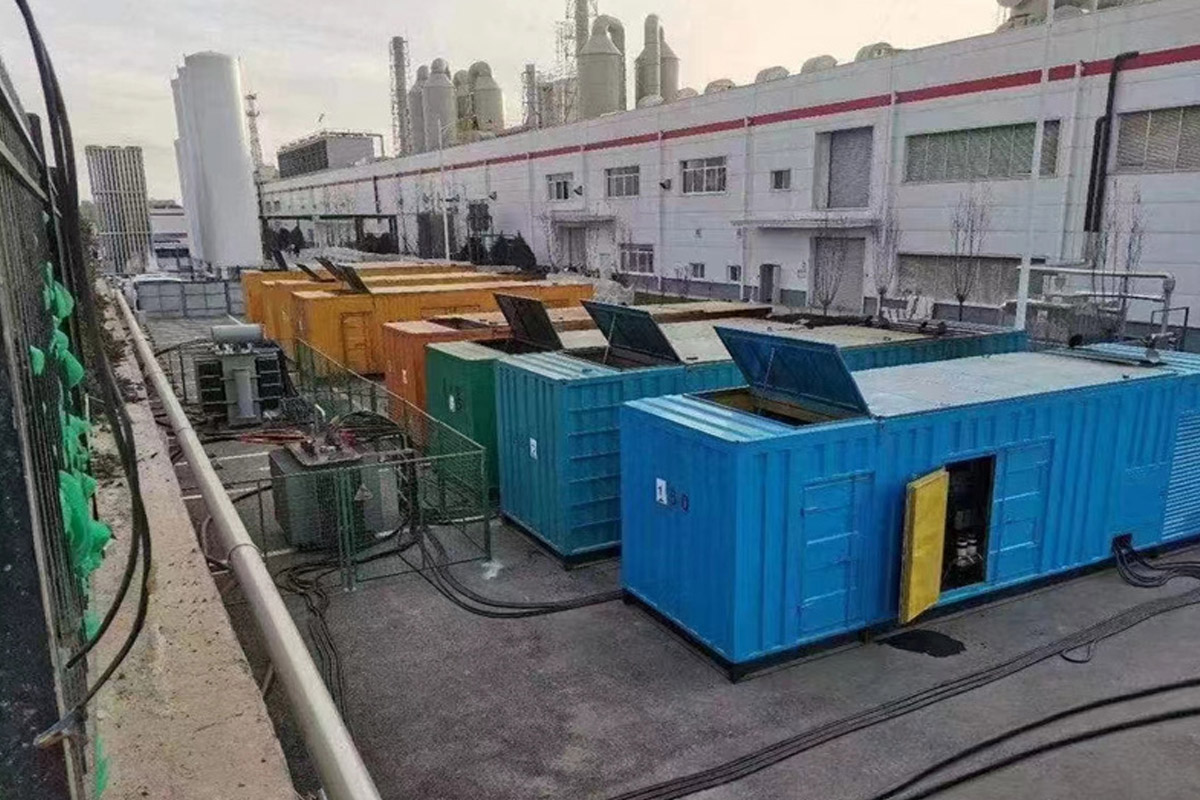 松桃发电机租赁施工现场
